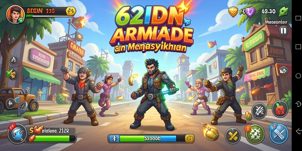 Gambaran gameplay 62IDN yang menyenangkan dan dinamis di dunia arcade.