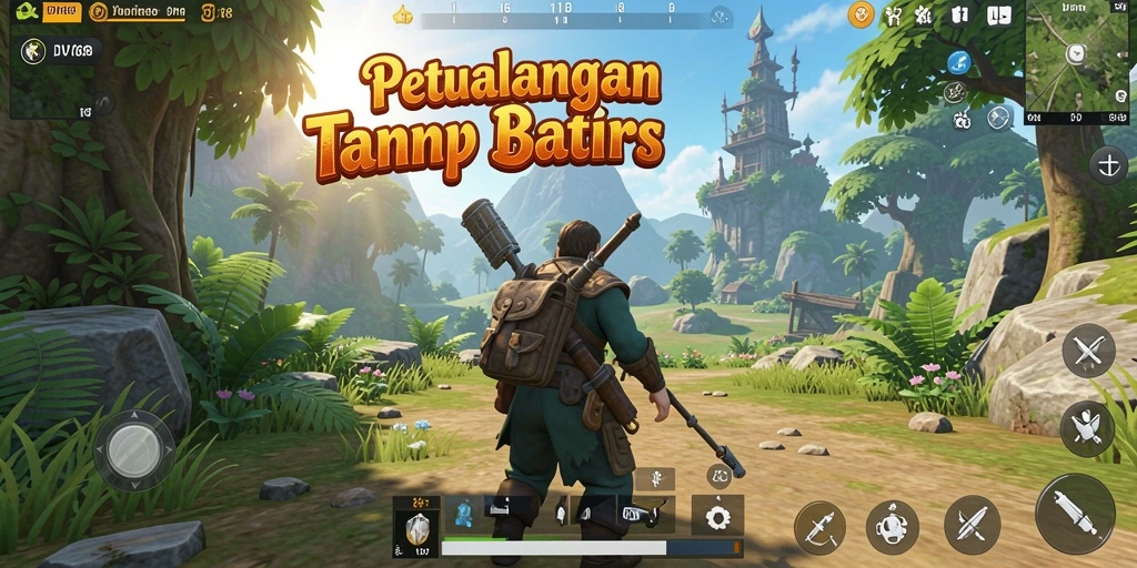 Screenshot gameplay DV188 dengan dunia terbuka yang menakjubkan.