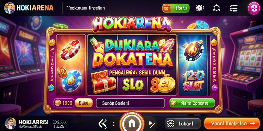 Tampilan menarik gameplay Slot HOKIARENA yang penuh warna.