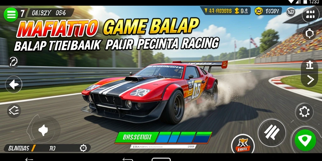 Tampilan gameplay balap di MAFIATOTO yang menarik dan seru.
