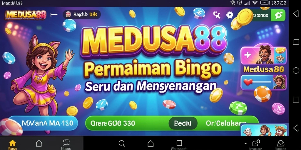 Tampilan menarik gameplay Bingo MEDUSA88 yang seru.