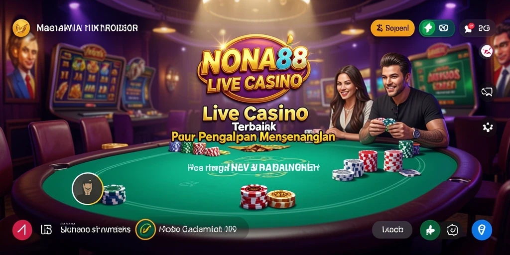 Tampilan atraktif saat bermain Live Casino di NONA88.