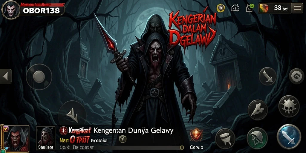 Screenshot OBOR138 menampilkan suasana mencekam dalam gameplay horor.