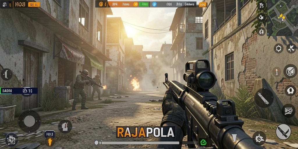 Tampilan gameplay seru dan mendebarkan di RAJAPOLA.