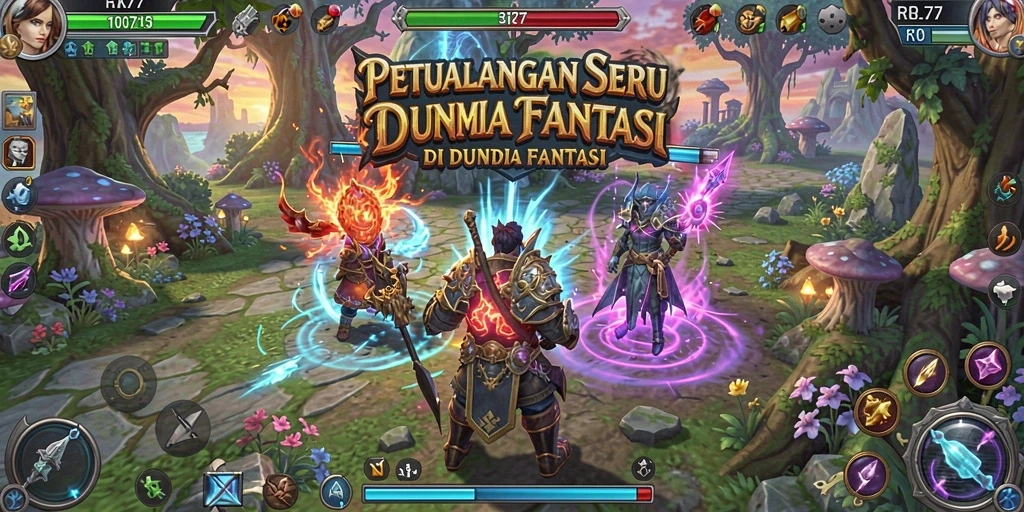 Tampilan screenshot RK77 menampilkan aksi petualangan yang mendebarkan.