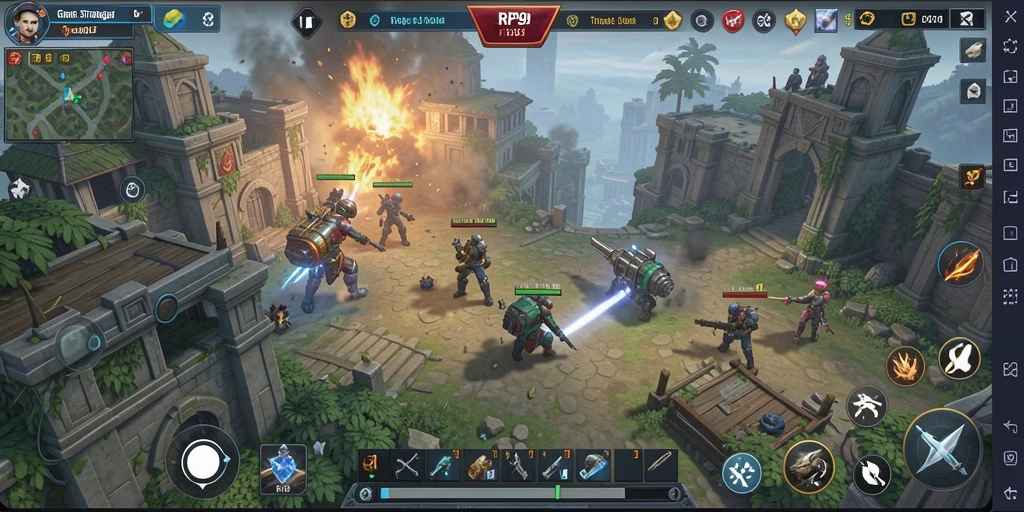 Screenshot menampilkan aksi seru dan strategi dalam RP99.