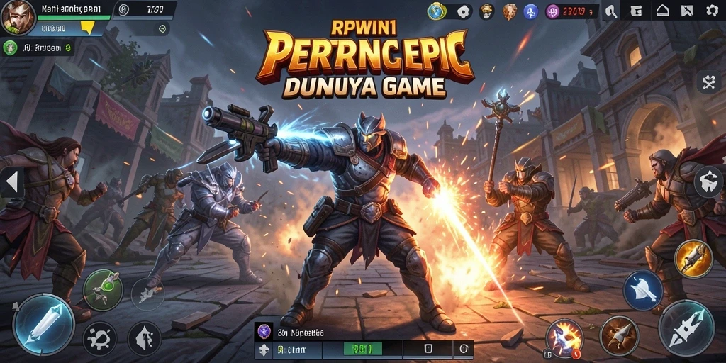 Tampilan gameplay RPWIN1 dengan aksi pertarungan yang mendebarkan.