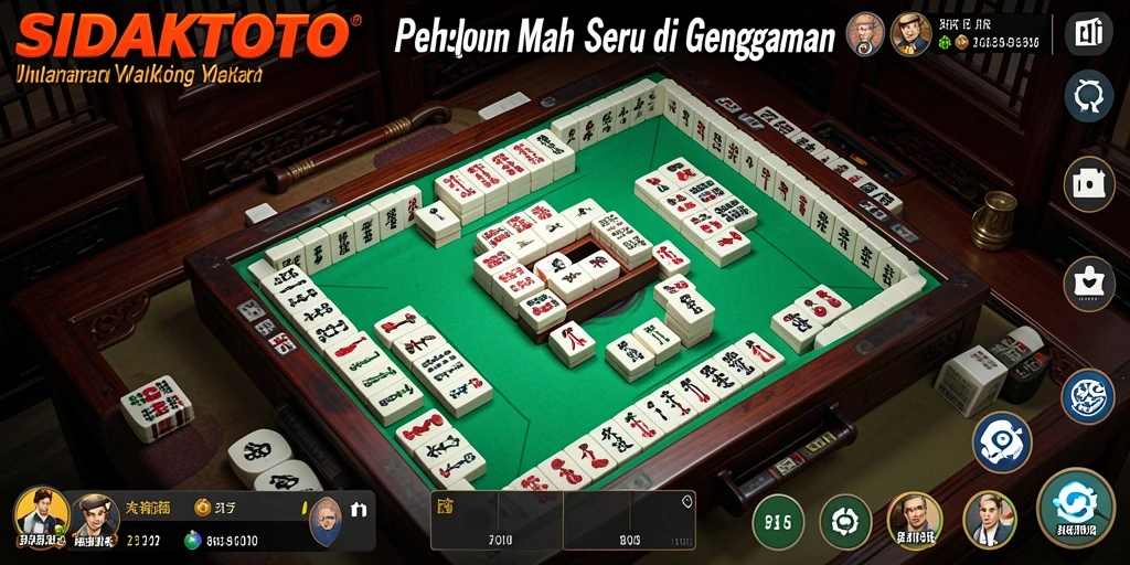 Tampilan gameplay menarik dari SIDAKTOTO dengan papan Mahjong yang indah.