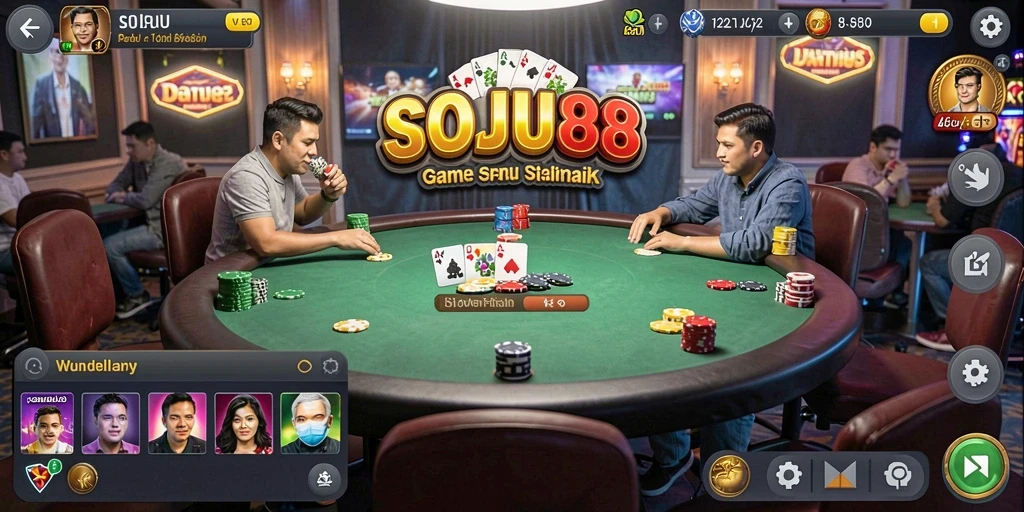 Tampilan menarik saat bermain Poker di SOJU88.