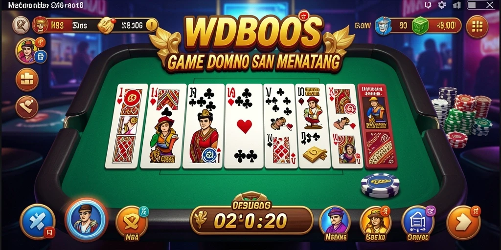 Tampilan gameplay WDBOS dengan pemain yang antusias bermain Domino.