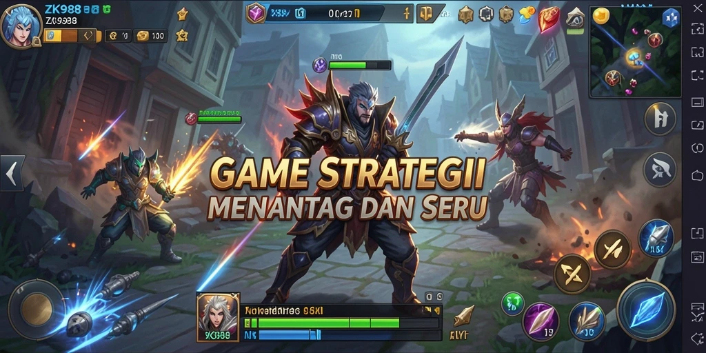 Gameplay ZK988 yang mengasyikkan dalam mode strategi.